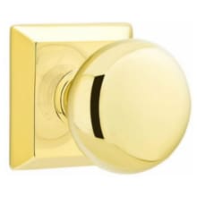 Providence Passage Door Knob Set with Quincy Rose and CF Mechanism from the Classic Brass Collection