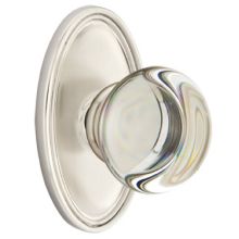 Providence Crystal Privacy Door Knob with CF Mechanism and Solid Brass Rosette