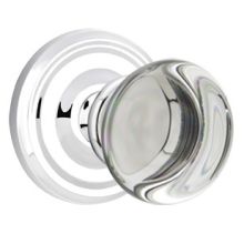 Providence Crystal Privacy Door Knob with CF Mechanism and Solid Brass Rosette