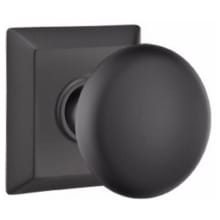 Providence Privacy Door Knob Set with Quincy Rose and CF Mechanism from the Classic Brass Collection
