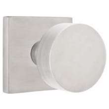 Round Stainless Steel Passage Door Knob Set with Square Rose and CF Mechanism