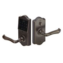 EMTouch Electronic Touchscreen Keypad Door Lever Set from the Classic Brass Collection
