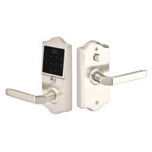 EMTouch Electronic Touchscreen Keypad Door Lever Set from the Classic Brass Collection