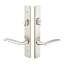 Stainless Steel Door Configuration 2 Keyed Entry Multi Point Narrow Trim Lever Set with American Cylinder Above Handle