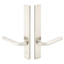 Stainless Steel Door Configuration 4 Inactive Multi Point Narrow Trim Lever Set with American Cylinder Above Handle
