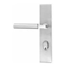 Stainless Steel Door Configuration 6 Keyed Entry Multi Point Trim Lever Set with American Cylinder Below Handle