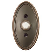 4-1/2" Height Oval Style Brass Lighted Doorbell Rosette