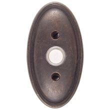 4-1/2" Height Oval Style Bronze Lighted Doorbell Rosette from the Lost Wax Cast Bronze Collection