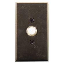 4-1/2" Height Rectangular Style Bronze Lighted Doorbell Rosette from the Sandcast Bronze Collection