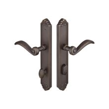 Lost Wax / Tuscany Bronze Door Configuration 1 Keyed Entry Multi Point Narrow Trim Lever Set with American Cylinder Below Handle