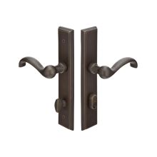Sandcast Bronze Door Configuration 1 Keyed Entry Multi Point Trim Lever Set with American Cylinder Below Handle