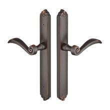 Designer Brass Door Configuration 1 Thumbturn Multi Point Narrow Trim Lever Set with American Cylinder Below Handle