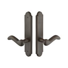Sandcast Bronze Door Configuration 2 Inactive Multi Point Narrow Arched Trim Lever Set with American Cylinder Above Handle