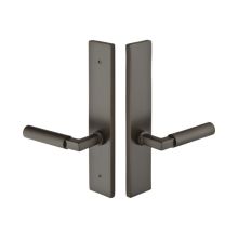 Brass Modern Door Configuration 2 Passage Multi Point Trim Lever Set with American Cylinder Above Handle