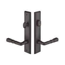 Sandcast Bronze Door Configuration 3 Patio Multi Point Narrow Trim Lever Set with American Cylinder Above Handle