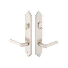 Classic Brass Door Configuration 3 Keyed Entry Multi Point Trim Lever Set with American Cylinder Above Handle
