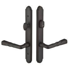 Sandcast Bronze Door Configuration 4 Inactive Multi Point Narrow Arched Trim Lever Set with American Cylinder Above Handle
