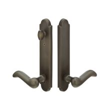 Sandcast Bronze Door Configuration 7 Thumbturn Multi Point Arched Trim Lever Set with American Cylinder Above Handle