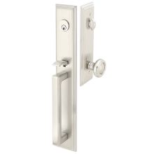 Melrose Single Cylinder Keyed Entry Handleset from the Brass Modern Collection