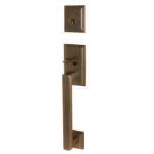 Hamden Double Cylinder Keyed Entry Handleset from the Brass Modern Collection