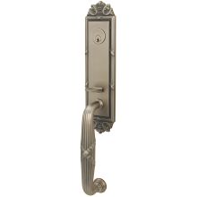 Ribbon and Reed Double Cylinder Keyed Entry Designer Brass Handleset