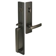 Lausanne Single Cylinder Keyed Entry Handleset from the Contemporary Collection