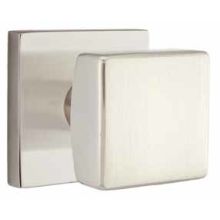Modern Square Reversible Non-Turning Two-Sided Dummy Door Knob Set from the Brass Modern Collection