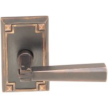 Arts and Crafts Privacy Door Leverset from the Designer Brass Collection with the CF Mechanism