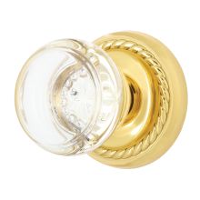 Georgetown Crystal Privacy Knobset with Brass Rosette