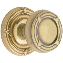 Ribbon and Reed Knob Designer Brass Privacy Door Knobset with the CF Mechanism