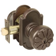 Petal Reversible Non-Turning Two-Sided Dummy Door Knob Set from the Lost Wax / Tuscany Bronze Collection