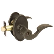 Siena Reversible Non-Turning Two-Sided Dummy Door Lever Set from the Lost Wax / Tuscany Bronze Collection