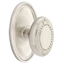 Beaded Egg Reversible Non-Turning Two-Sided Dummy Door Knob Set from the Designer Brass Collection