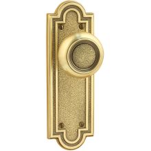 7-1/2" Height Belmont Sideplate Brass Modern Privacy Entry Set