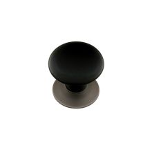 Ebony 1-3/8 Inch Mushroom Cabinet Knob from the Porcelain Collection