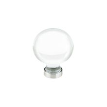 Crystal And Porcelain 1 Inch Round Cabinet Knob