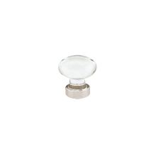 Hampton 1-1/4 Inch Oval Cabinet Knob from the Glass Collection