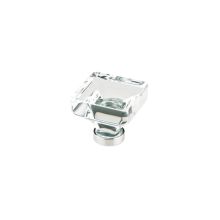 Lido 1-5/8 Inch Square Cabinet Knob from the Glass Collection