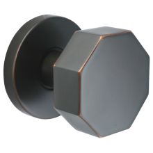 Modern Octagon Reversible Non-Turning Two-Sided Dummy Door Knob Set from the Brass Modern Collection