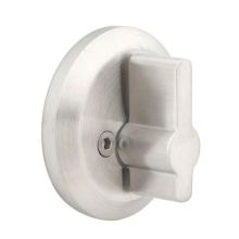 Round One Sided Brushed Stainless Steel Deadbolt from the Stainless Steel Collection