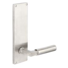 Passage Latchset with Rectangular Backplate from the Stainless Steel Collection