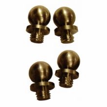 1/2" Diameter Solid Brass Ball Tip Finial for 3-1/2" Emtek Heavy Duty Hinges - Pack of 4