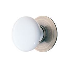 Ice White 1-3/8 Inch Mushroom Cabinet Knob from the Porcelain Collection