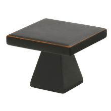 Podium 1-1/4 Inch Square Cabinet Knob from the Mid Century Modern Collection