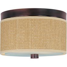 Elements 2 Light 10" Flush Mount with Grass Cloth Shade