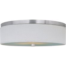 Elements 3 Light 20" Flush Mount with White Weave Fabric Shade