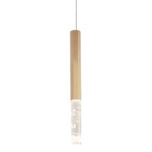 Diaphane 16" Tall LED Mini Pendant with Rock Crystal Accents