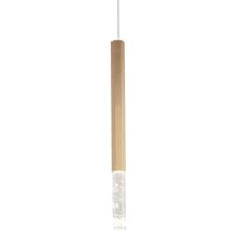 Diaphane 20" Tall LED Mini Pendant with Rock Crystal Accents