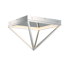 Pyramid 16" Wide LED Triangular Shaped Ceiling Fixture