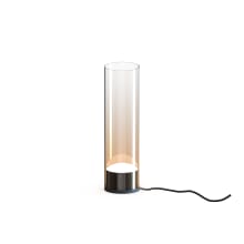 Highball 15" Tall LED Column Table Lamp with Amber Shade